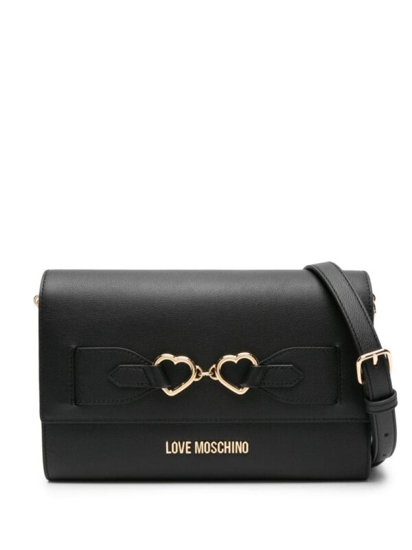 23622620_53604639_1000.jpg Love Moschino logo-plaque leather shoulder bag
