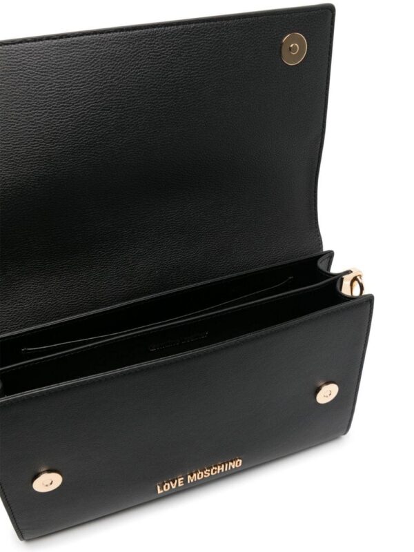 23622620_53604658_1000.jpg Love Moschino logo-plaque leather shoulder bag