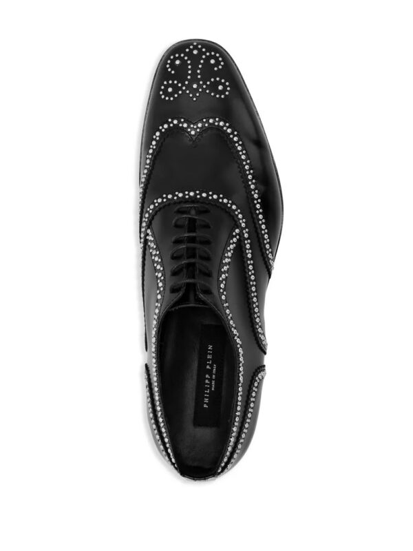 23625695_53585664_1000.jpg Philipp Plein studded leather lace-up shoes