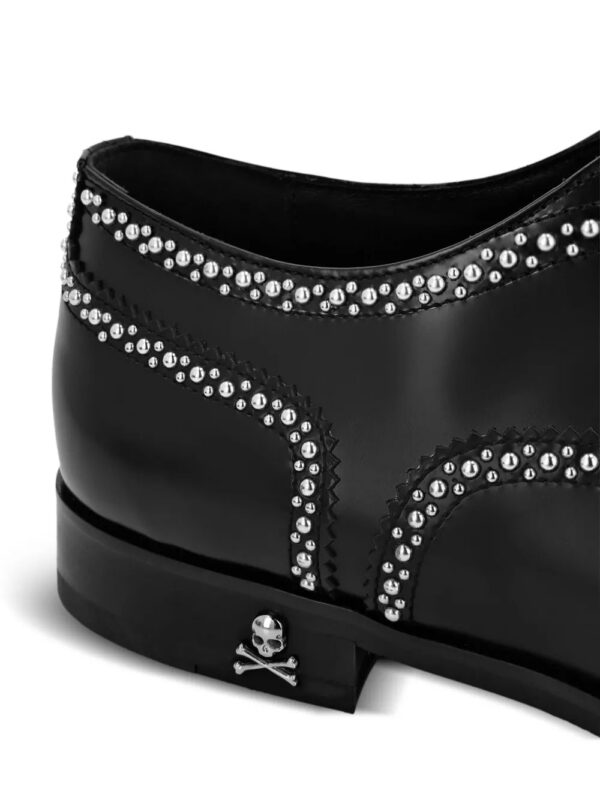 23625695_53585686_1000.jpg Philipp Plein studded leather lace-up shoes