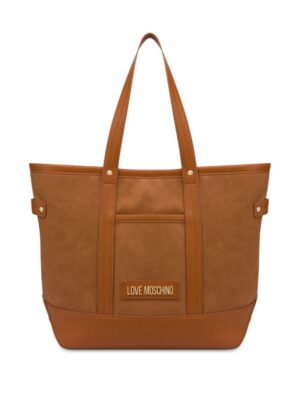 23636547_53606074_1000.jpg Love Moschino logo-appliqué studded tote bag