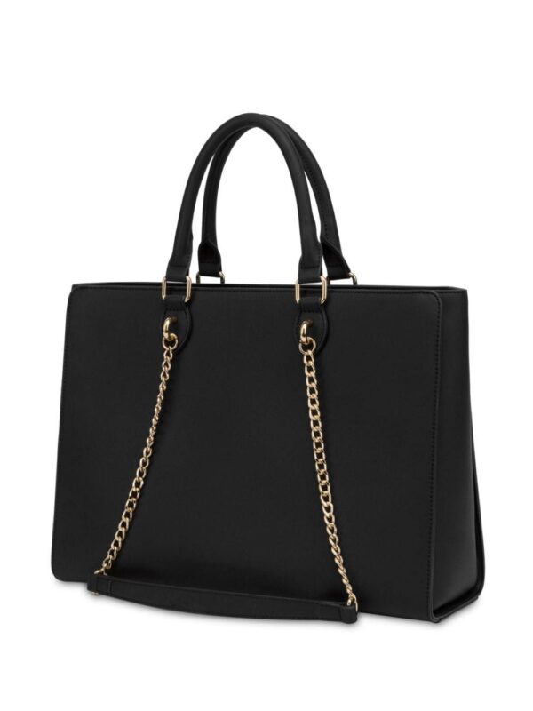 23636590_53606204_1000.jpg Love Moschino logo-lettering chain-detail tote bag