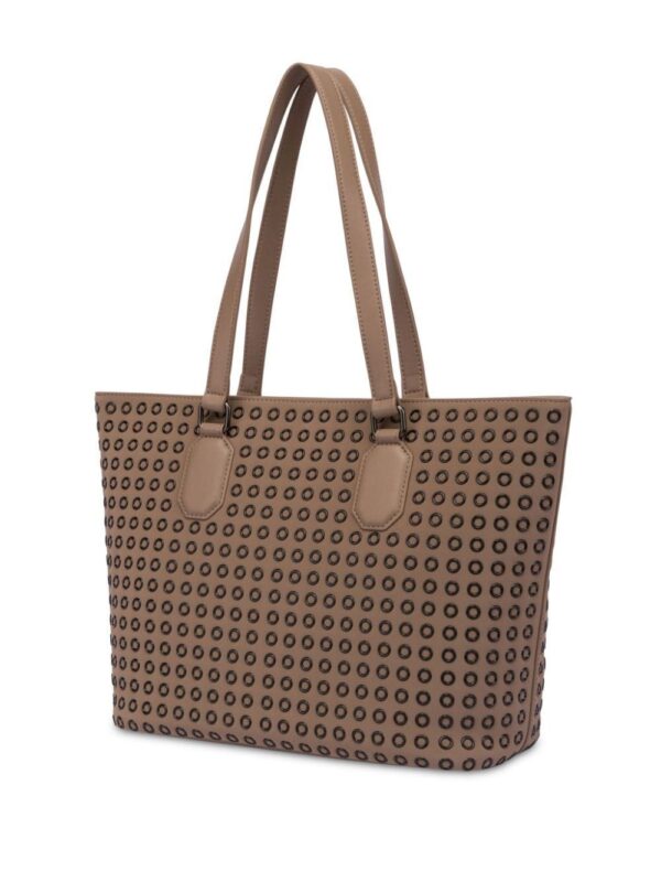 23637146_53606282_1000.jpg Love Moschino logo-lettering eyelet tote bag