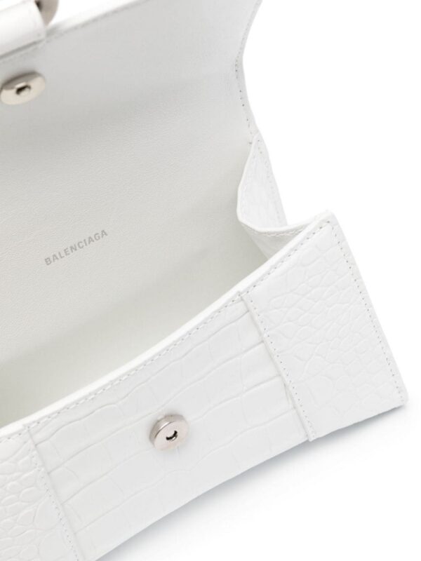 Balenciaga extra small Hourglass croc-embossed tote bag