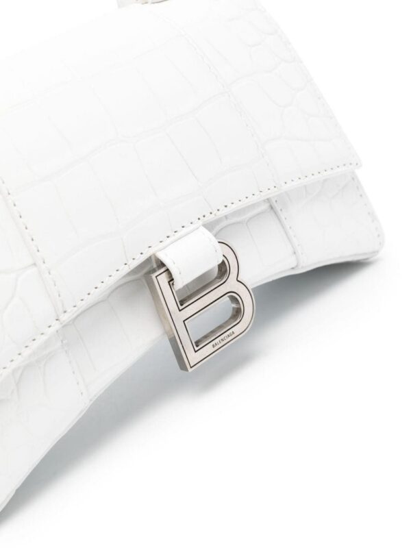 Balenciaga extra small Hourglass croc-embossed tote bag