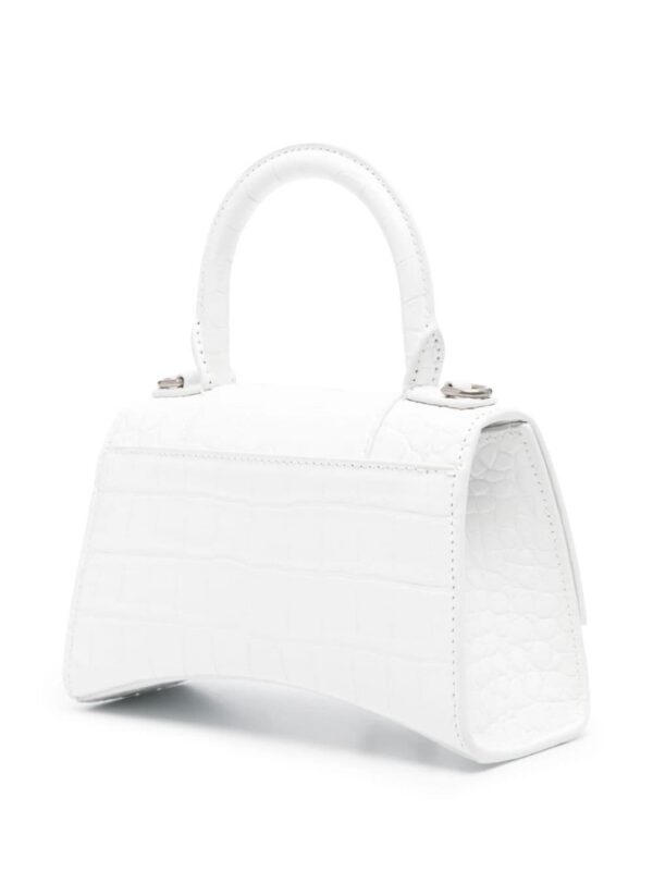 Balenciaga extra small Hourglass croc-embossed tote bag