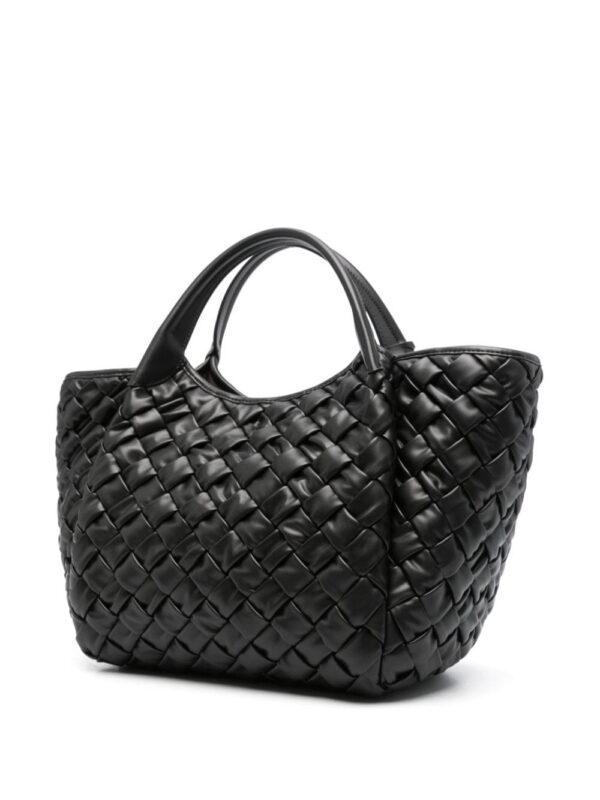 Emporio Armani logo-patch interwoven tote bag