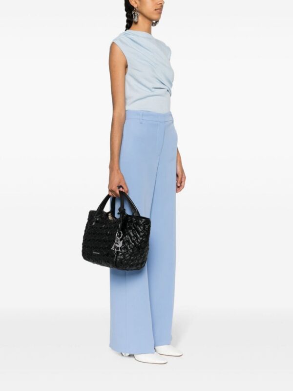 Emporio Armani logo-patch interwoven tote bag