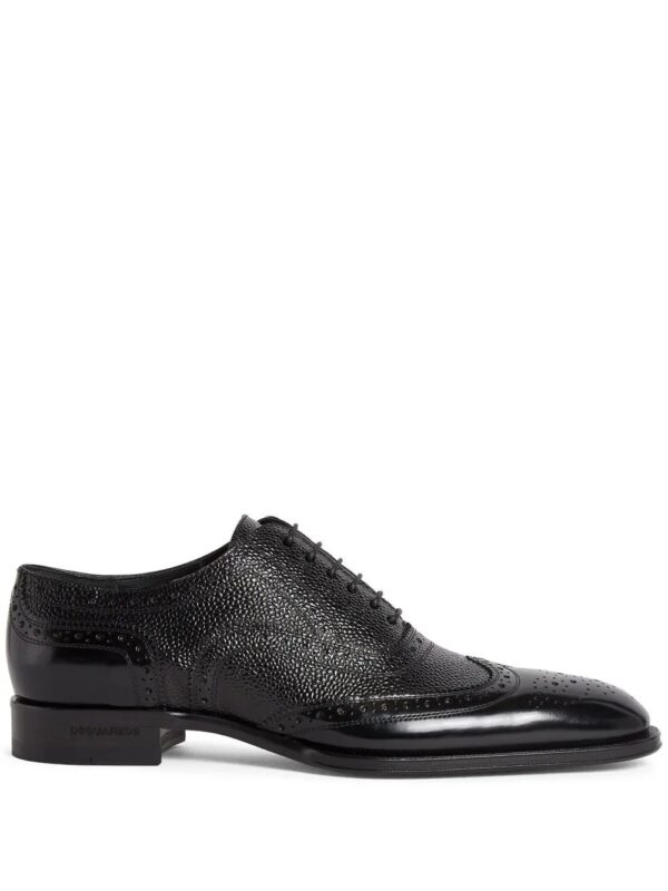 23652300_53848739_1000.jpg DSQUARED2 perforated-detail leather shoes