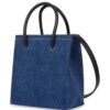 23720440_53593434_1000.jpg Moschino logo-embossed denim mini bag