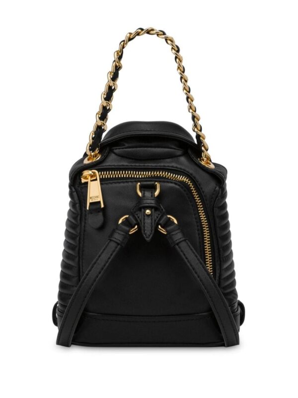 23720441_53593520_1000.jpg Moschino logo-patch leather backpack
