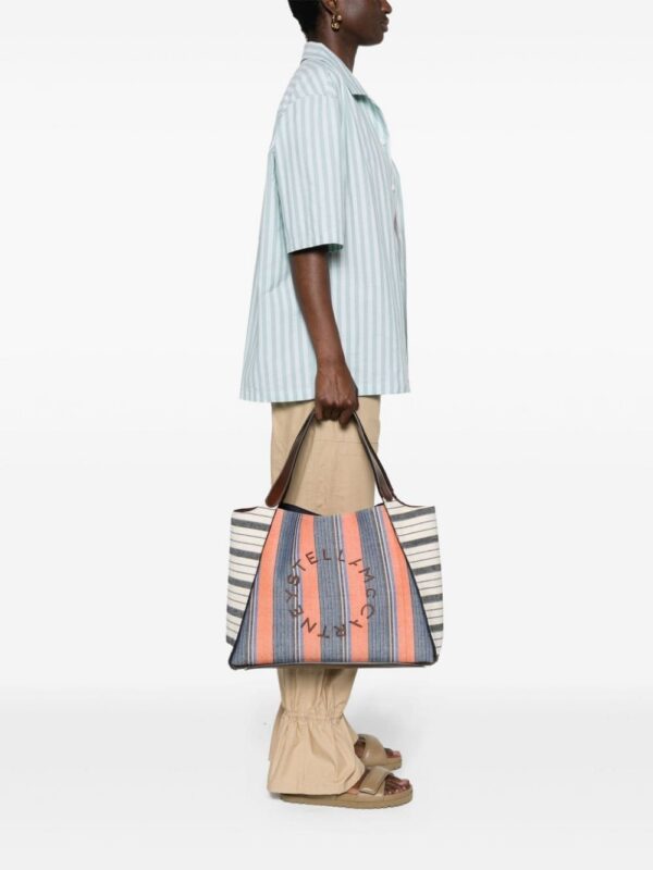 23726562_53658041_1000.jpg Stella McCartney striped cotton tote bag
