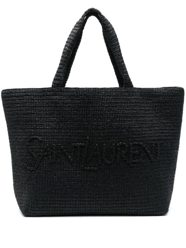 23751656_53706434_1000.jpg Saint Laurent logo-embossed raffia tote bag