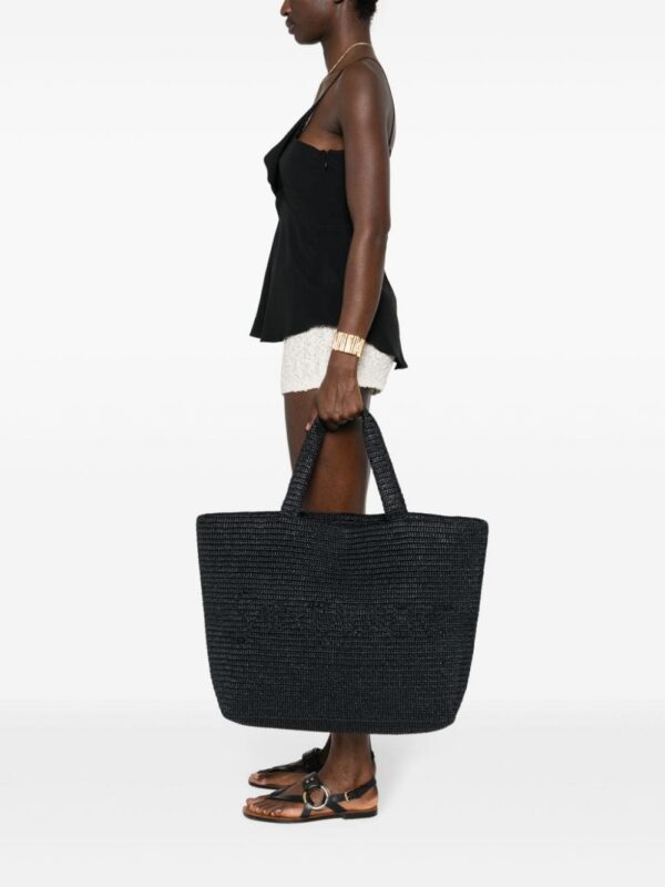 23751656_53706453_1000.jpg Saint Laurent logo-embossed raffia tote bag