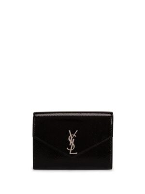 23760254_53659729_1000.jpg Saint Laurent Cassandre patent-leather clutch bag