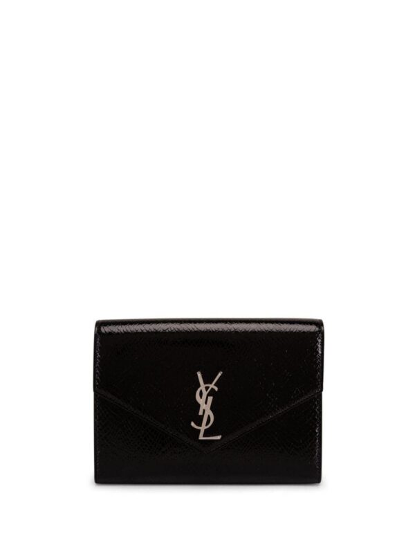 23760254_53659729_1000.jpg Saint Laurent Cassandre patent-leather clutch bag