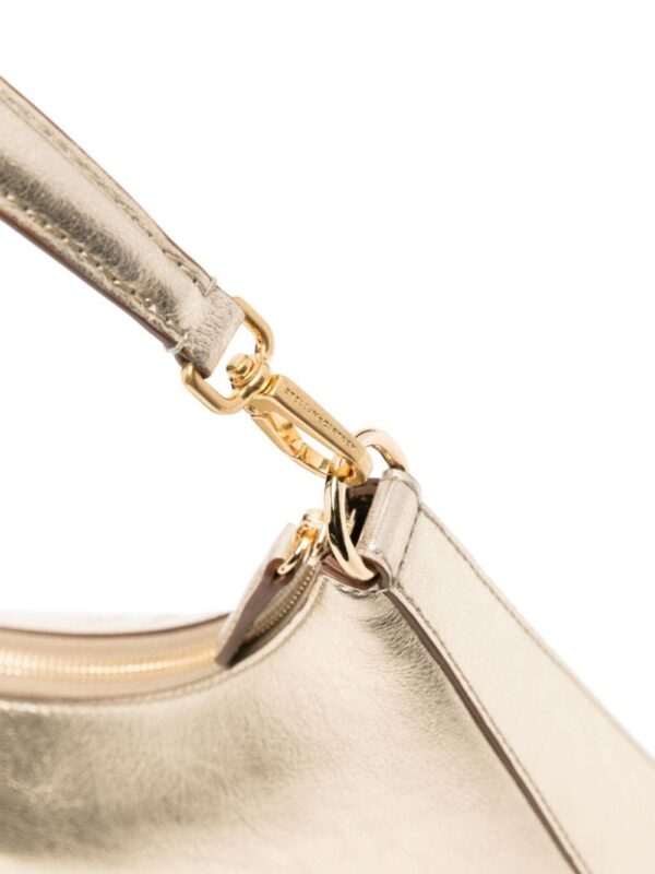 Stella McCartney studded-logo metallic shoulder bag