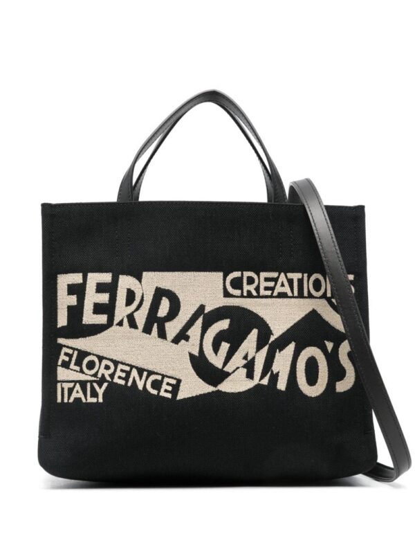 23780140_53767338_1000.jpg Ferragamo small Venna-jacquard tote bag