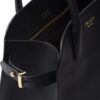 Prada logo-lettering leather tote bag