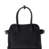 Prada logo-lettering leather tote bag