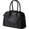 Prada logo-lettering leather tote bag