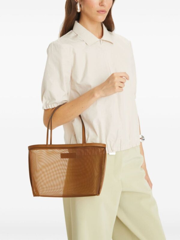 Tory Burch Mesh logo-appliqué tote bag