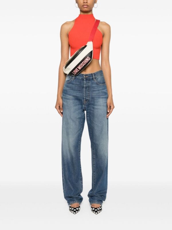 Love Moschino logo-embroidered belt bag