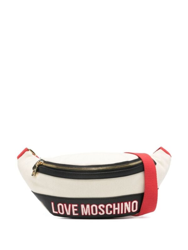 Love Moschino logo-embroidered belt bag