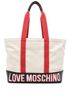 23825323_53861234_1000.jpg Love Moschino logo-embroidered tote bag