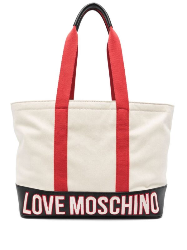 23825323_53861234_1000.jpg Love Moschino logo-embroidered tote bag