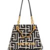 23828087_53907138_1000.jpg Balmain small 1945 Soft jacquard tote bag
