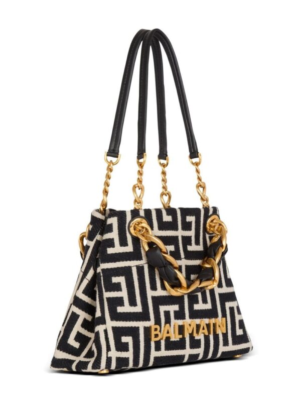 23828087_53907151_1000.jpg Balmain small 1945 Soft jacquard tote bag