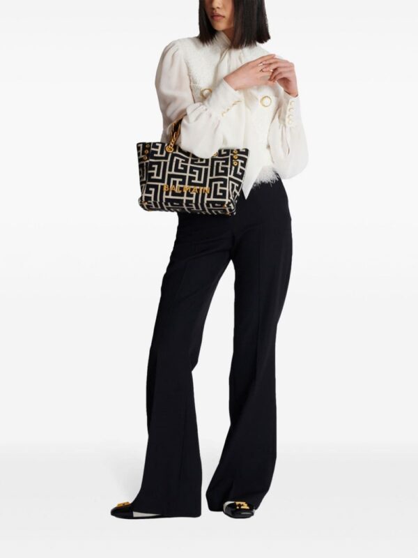 23828087_53907161_1000.jpg Balmain small 1945 Soft jacquard tote bag