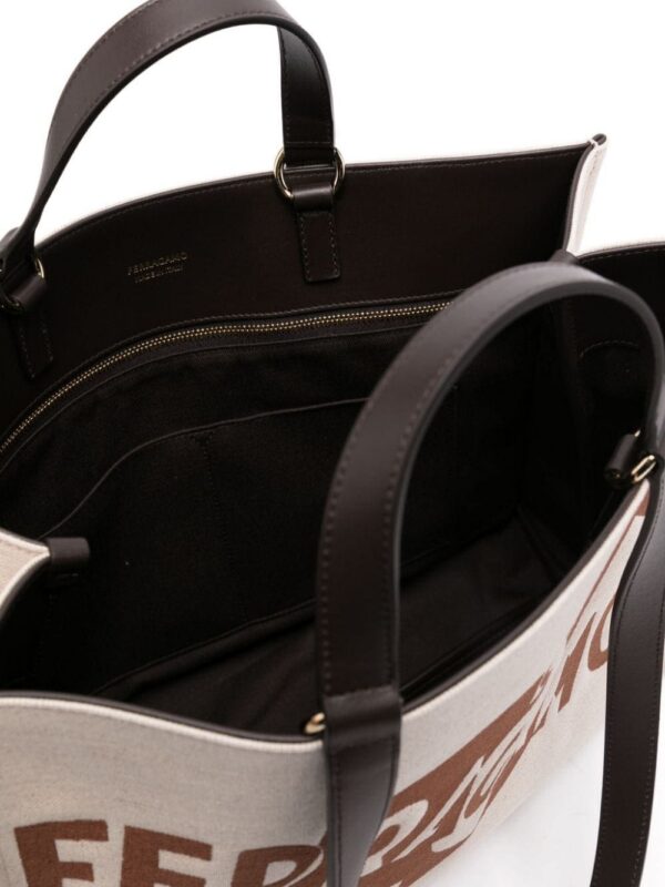 23840465_53900181_1000.jpg Ferragamo logo-embroidered canvas tote bag