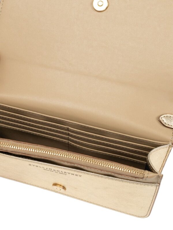 Stella McCartney studded metallic-finish crossbody bag