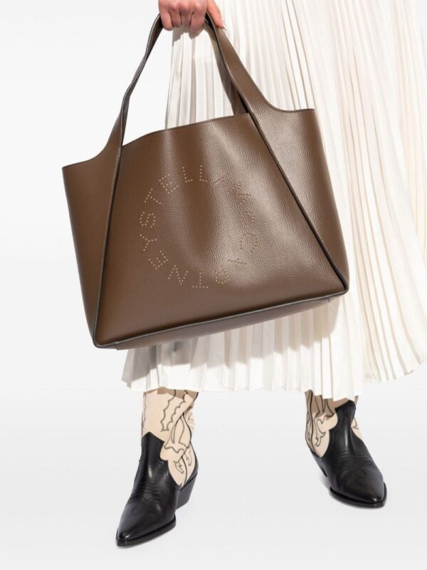23857941_53834975_1000.jpg Stella McCartney logo-perforated faux-leather tote bag