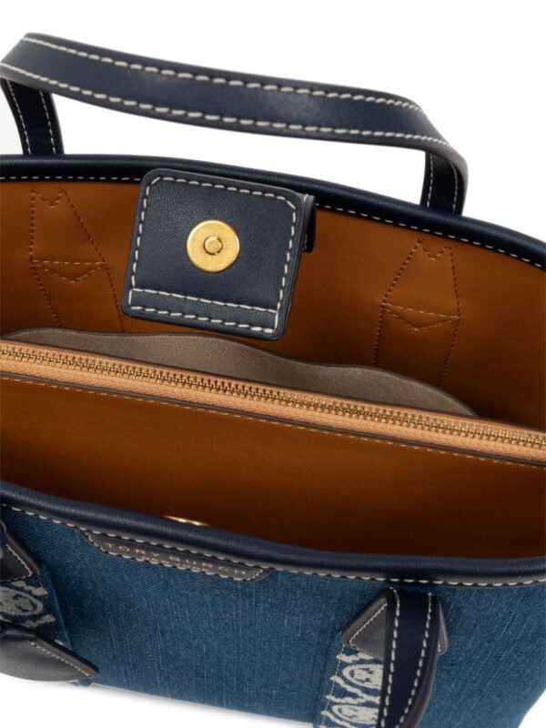 23857946_53835693_1000.jpg Tory Burch logo-tape denim tote bag