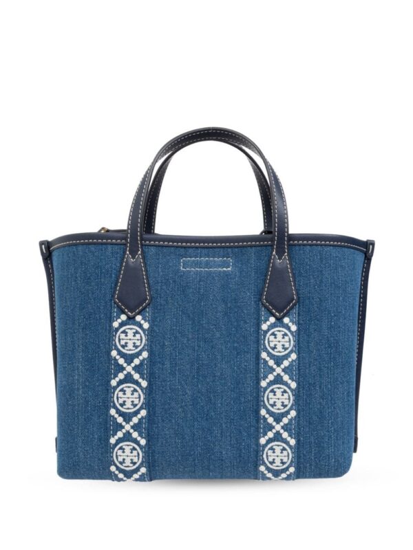 23857946_53835699_1000.jpg Tory Burch logo-tape denim tote bag
