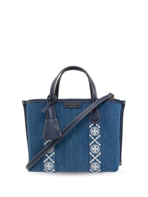 23857946_53835700_1000.jpg Tory Burch logo-tape denim tote bag