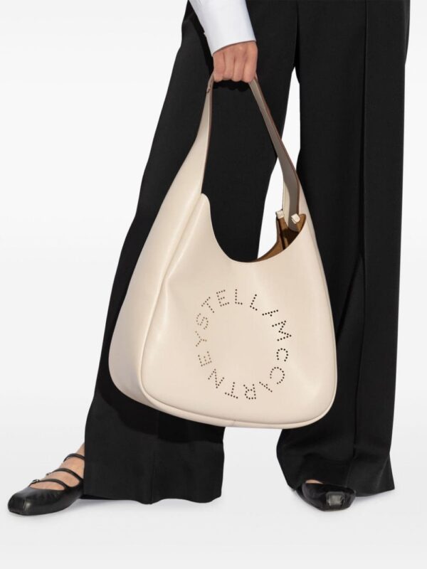 Stella McCartney logo-perforated faux-leather tote bag