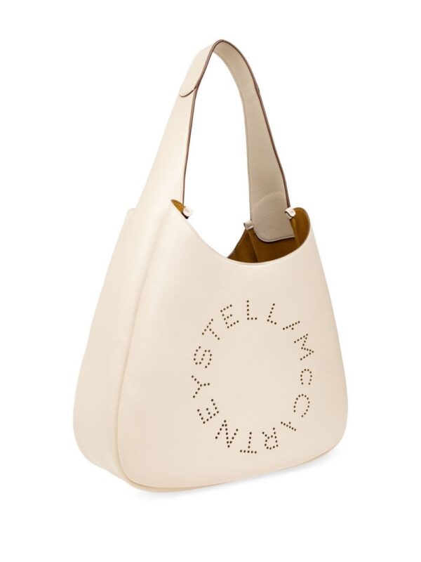 Stella McCartney logo-perforated faux-leather tote bag