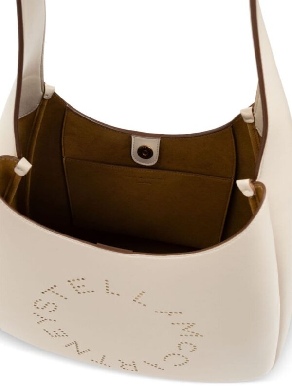 Stella McCartney logo-perforated faux-leather tote bag