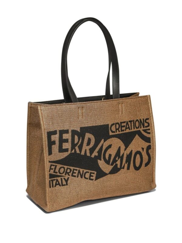 23860404_53842569_1000.jpg Ferragamo small logo-print raffia tote bag