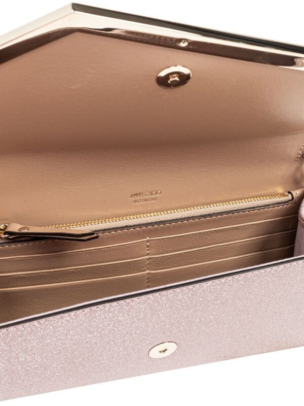 Jimmy Choo Emmie glittered clutch bag
