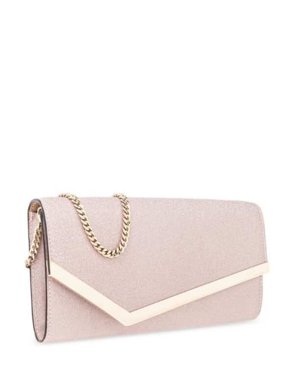 Jimmy Choo Emmie glittered clutch bag