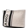 23889905_53957821_1000.jpg Ferragamo logo-embroidered canvas clutch