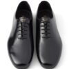 Prada  brushed-leather lace-up shoes