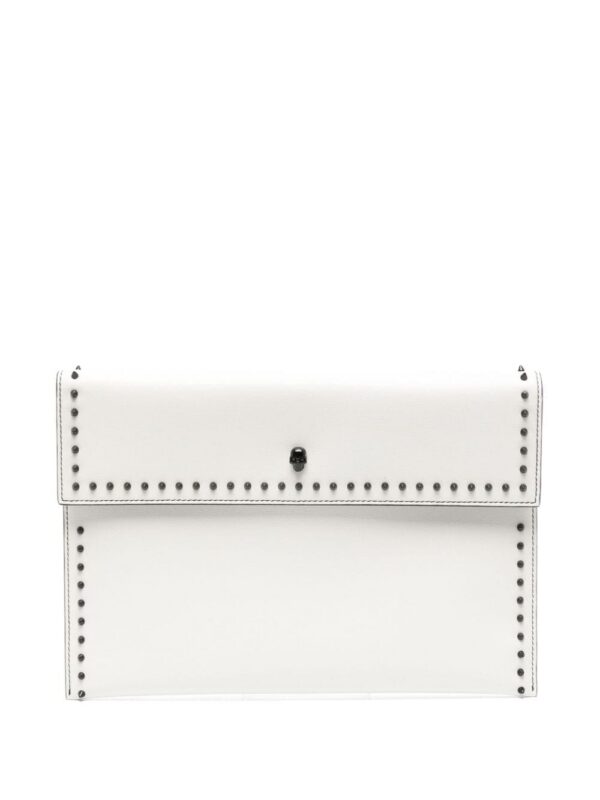 23894909_54000010_1000.jpg Alexander McQueen skull-stud leather clutch