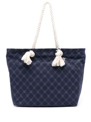23918553_54068612_1000.jpg Emporio Armani monogram-pattern cotton beach bag