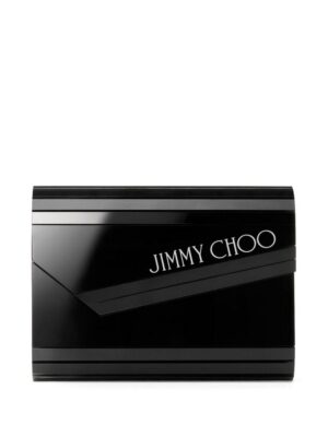 23928047_54092001_1000.jpg Jimmy Choo Candy logo-print clutch bag